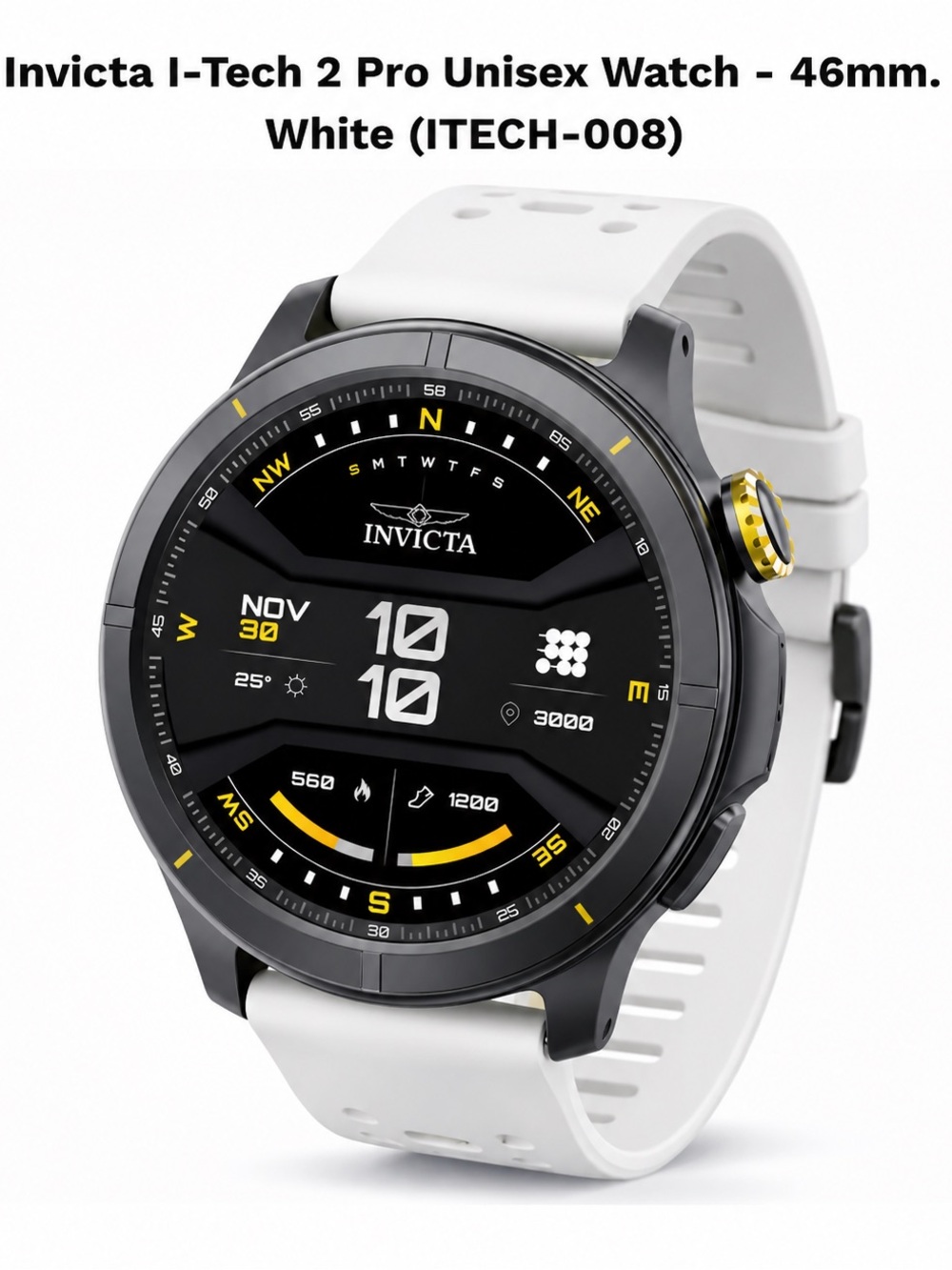 Invicta I-Tech 2 Pro Unisex Smartwatch - 46mm White